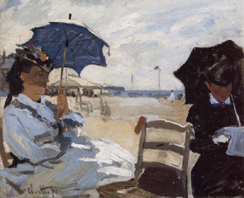 Claude Monet The Beach at Trouville oil painting image